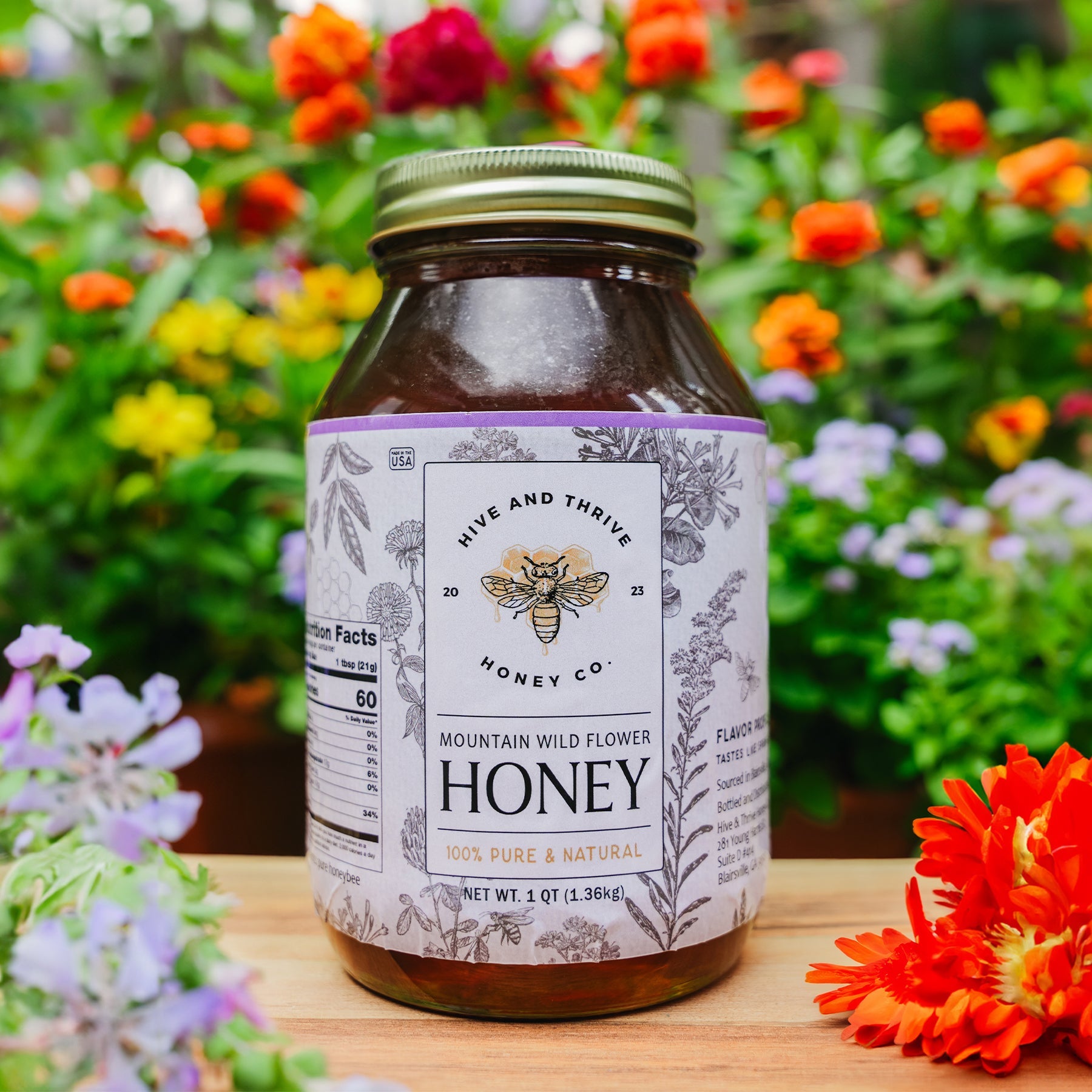 Mountain Wildflower Honey - Hive & Thrive Honey Co.
